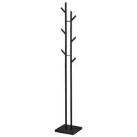 Ruhaállvány Clemens - króm/fekete, Modern, fém (28,5/177/28,5cm)