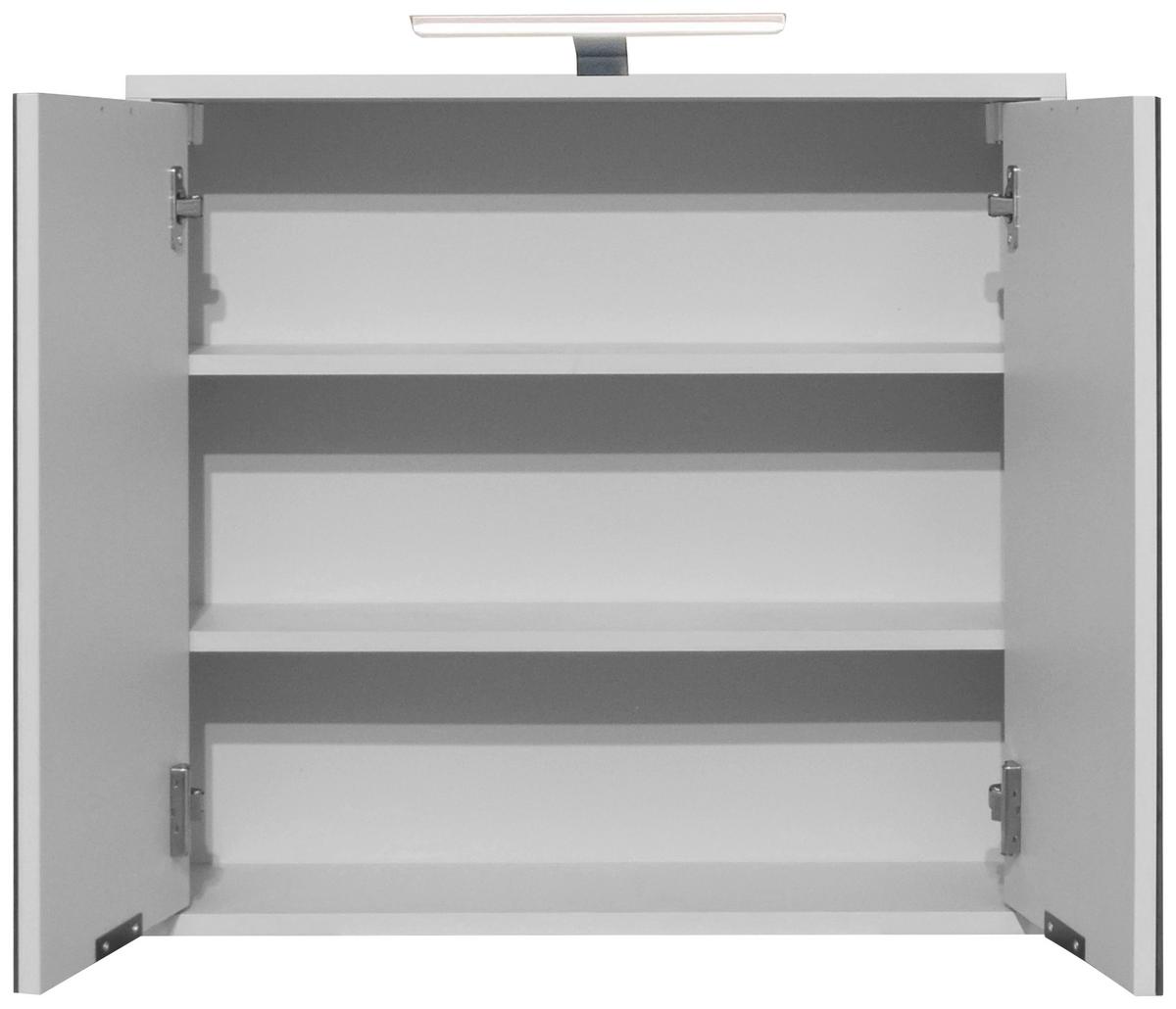 Spiegelschrank Bonnie Grau, B: 71 cm - Grau, MODERN, Holzwerkstoff (71/65/22cm) - Livetastic