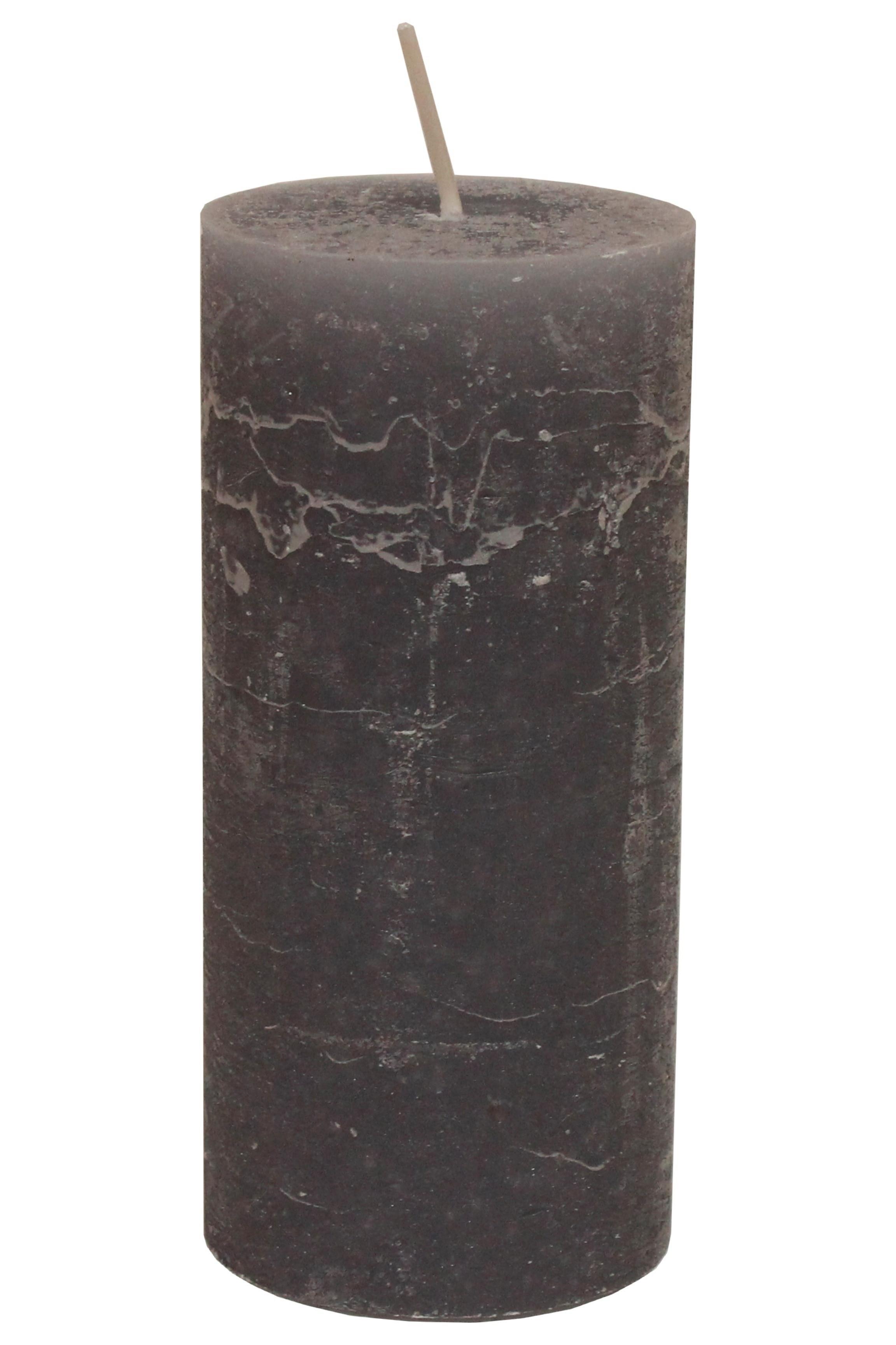 VÁLCOVÁ SVÍČKA LIA - šedá, Moderní (6,8/15cm) - Premium Living