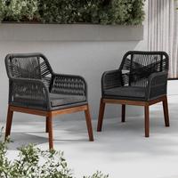ZÁHRADNÁ STOLIČKA FINN - sivá/farba tíku, Modern, kov/drevo (64/87/65cm) - Mömax