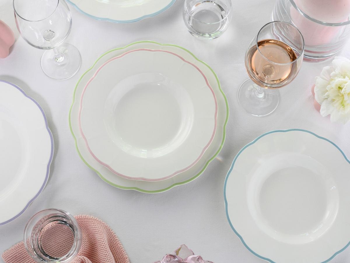 Tafelservice 8 -Teilig. Steingut, multicolor - Hellrosa/Lila, Basics, Keramik - Creatable