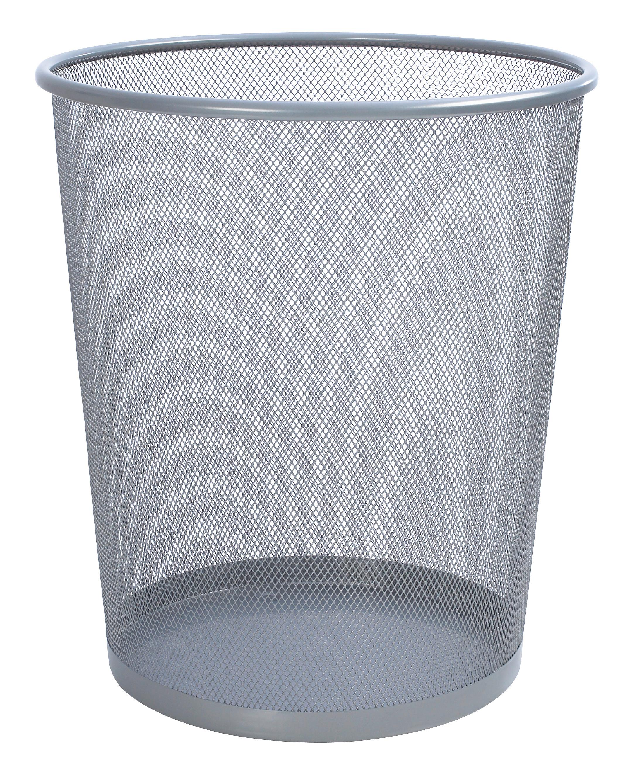 Koš na papír MESH - barvy stříbra, kov (30,5/34,5/29,5cm) - Based