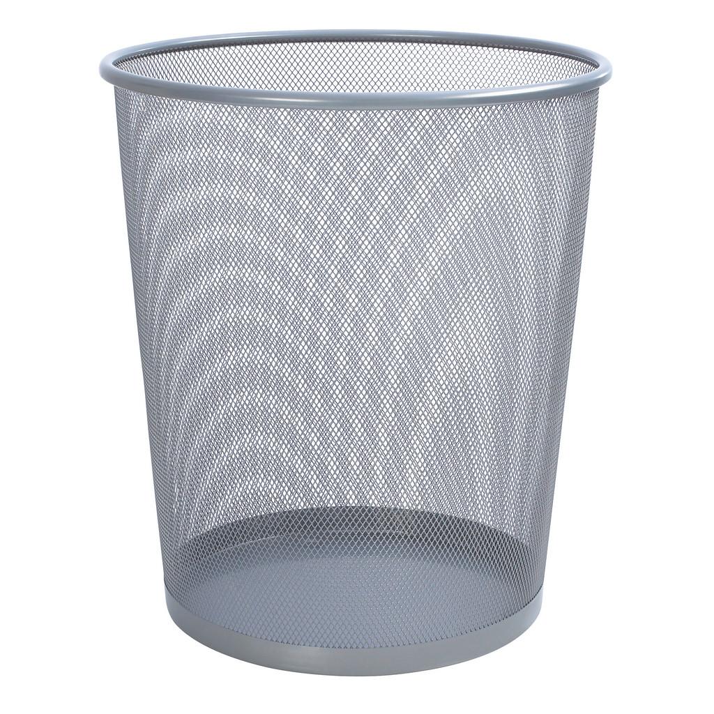 Papierkkorb Mesh Silber Metall Ø 30,5 cm Gitterkorb
