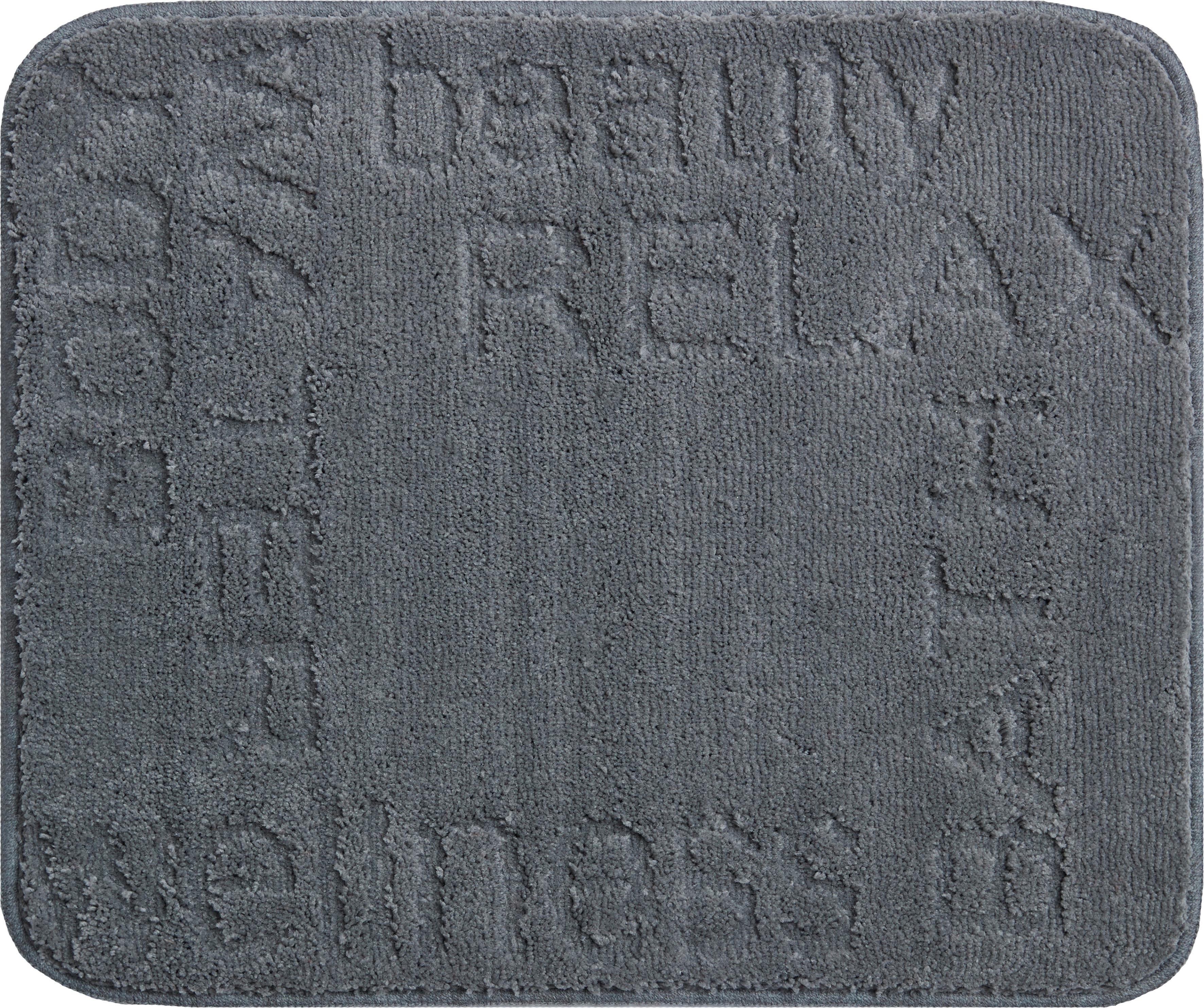Bidet-Vorleger Feeling - Anthrazit, Basics, Textil (40/50cm) - Grund