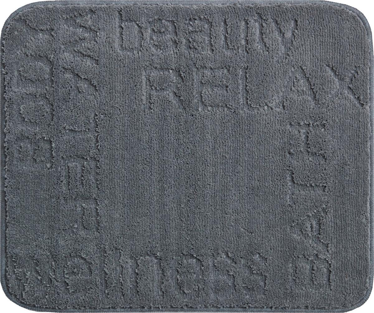 Bidet-Vorleger Feeling - Anthrazit, Basics, Textil (40/50cm) - Grund