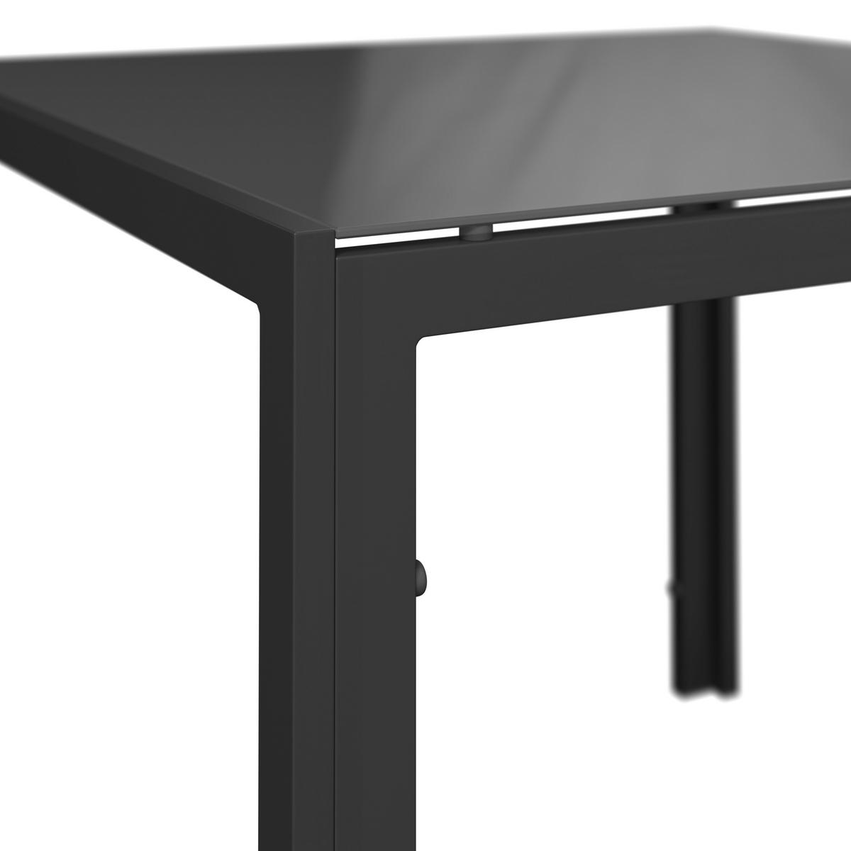 Gartenset Barcelona - Dunkelgrau, MODERN, Glas/Textil - Beldano