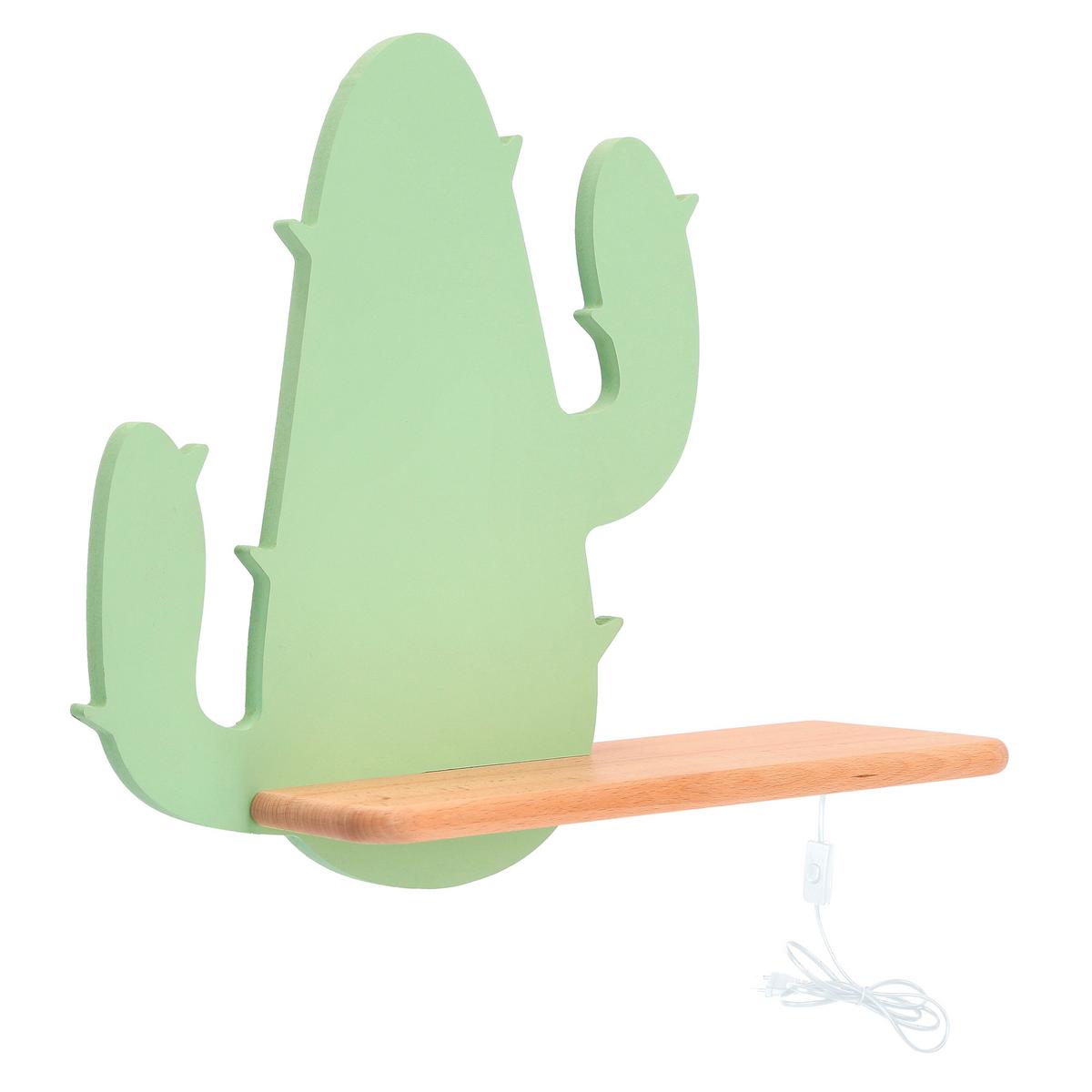 Kinderwandleuchte 21-01009 Cactus 2 - Grün, Basics, Holz/Holzwerkstoff (33/12/29.5cm)