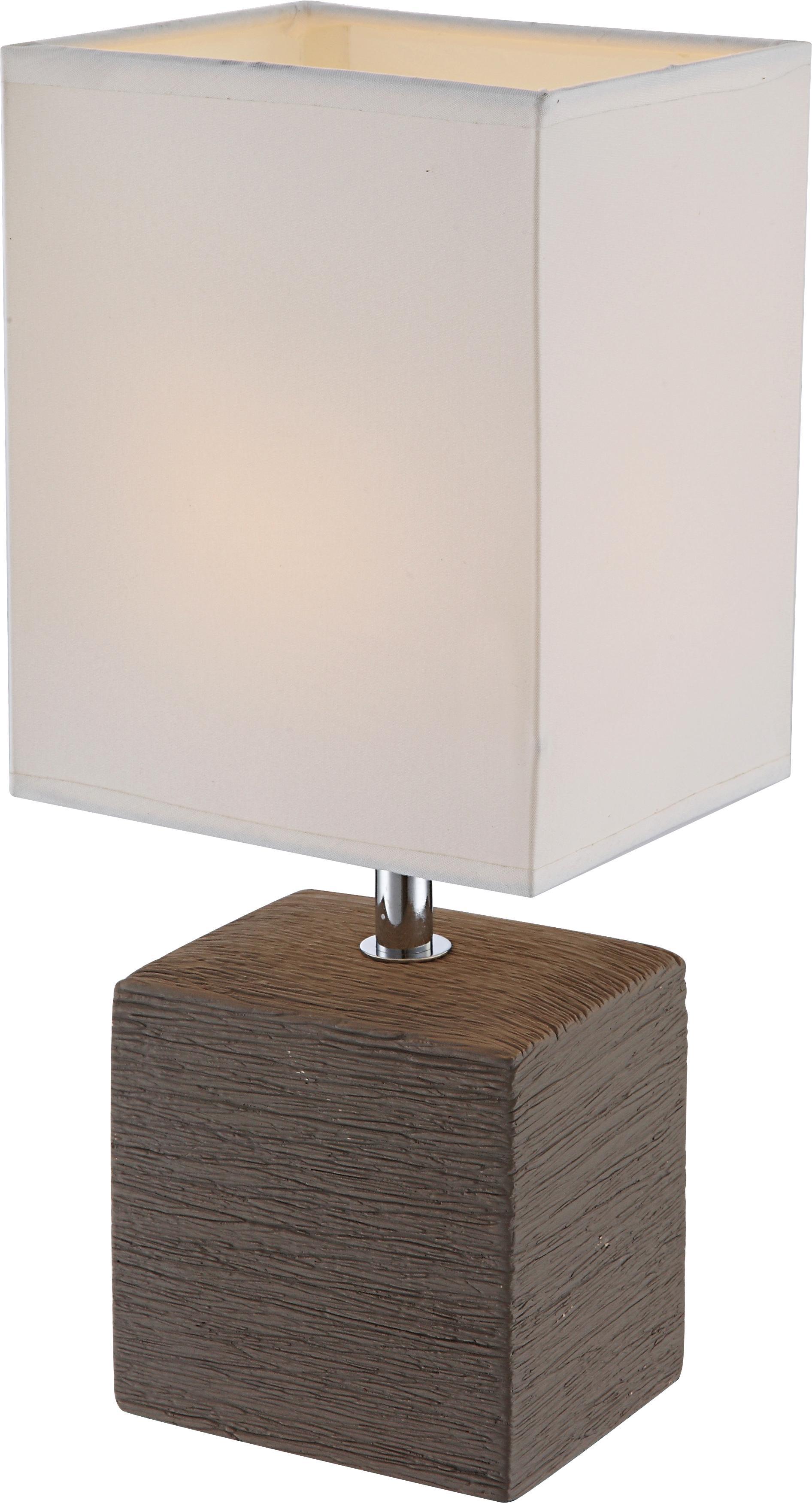 Asztali Lámpa Geri - Barna/Fehér, romantikus/Landhaus, Kerámia/Fém (13/11/29cm) - James Wood