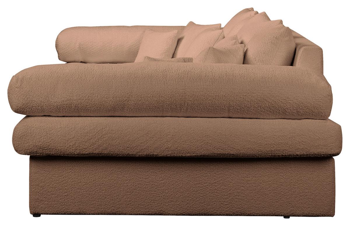 Bigsofa Naomi Hellbraun B: 284 Cm - Hellbraun/Schwarz, Design, Textil (284/94/148cm) - Livetastic
