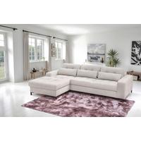 Ecksofa Bonito Beige, Schenkel: 176x255 cm - Beige/Schwarz, Design, Textil (176/260cm) - Livetastic