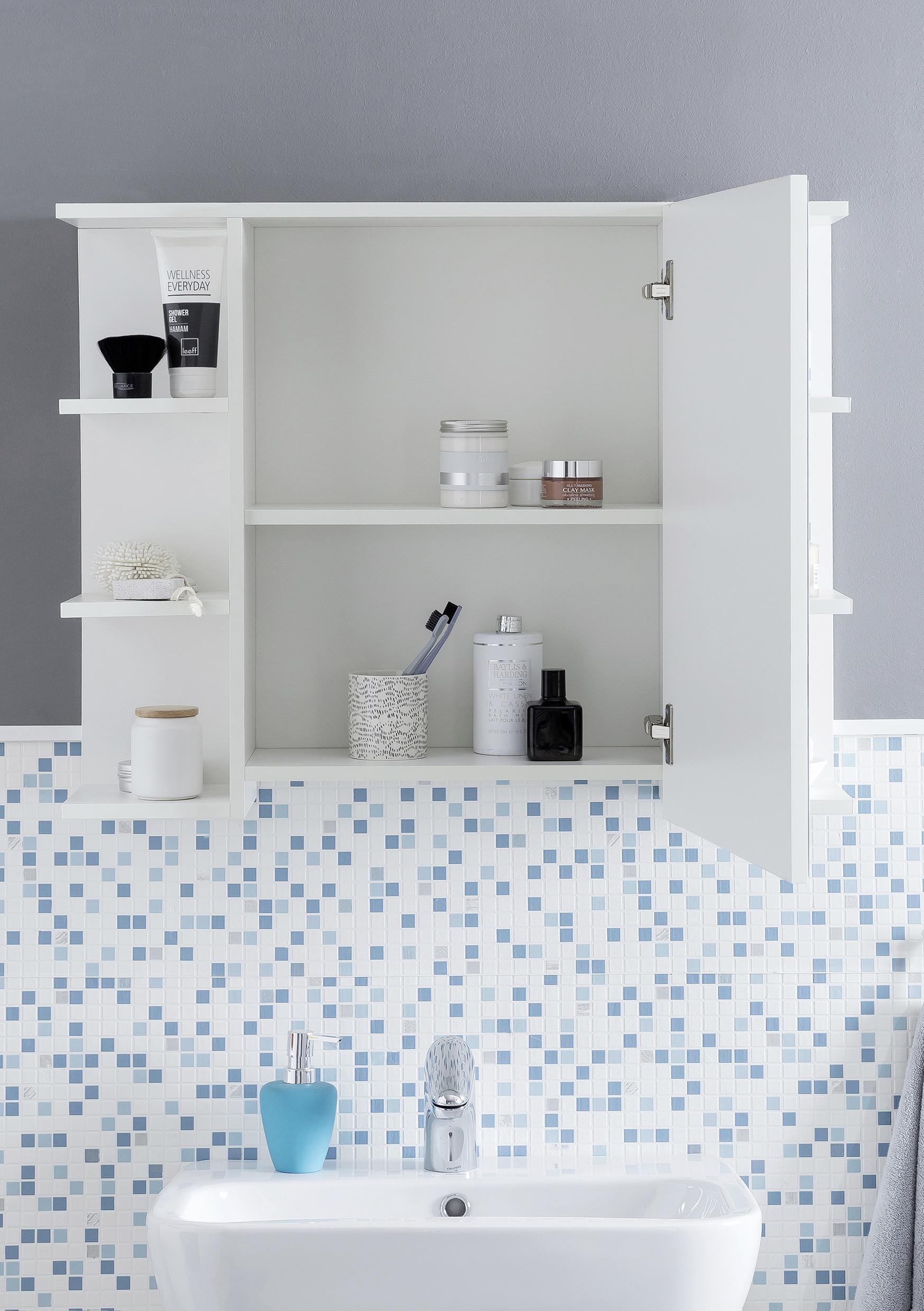 Weißer Spiegelschrank