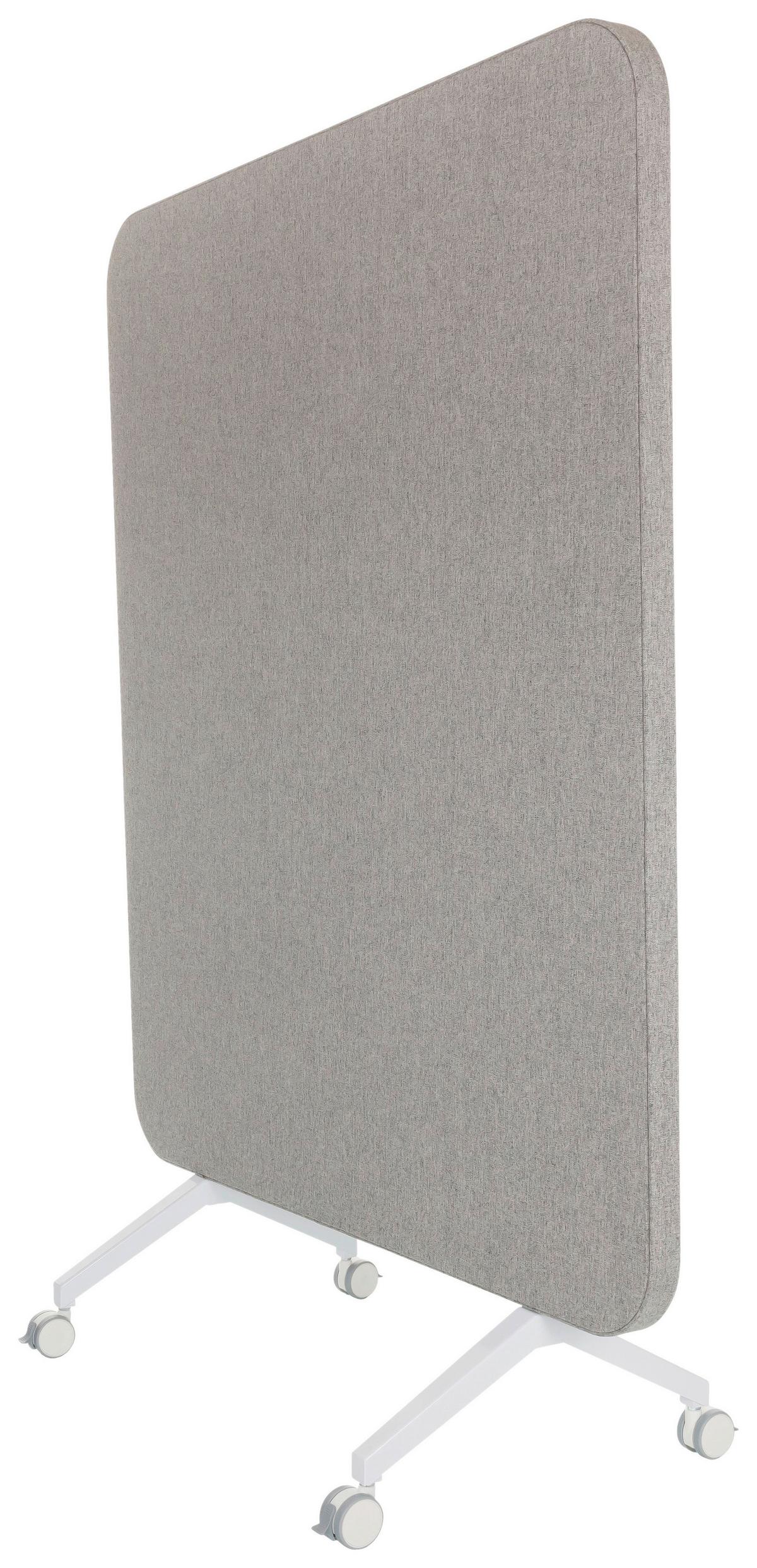 Akustikwand Mit Whiteboard Vision Board - Grau, Basics, Glas/Kunststoff (120/164/60cm) - MID.YOU