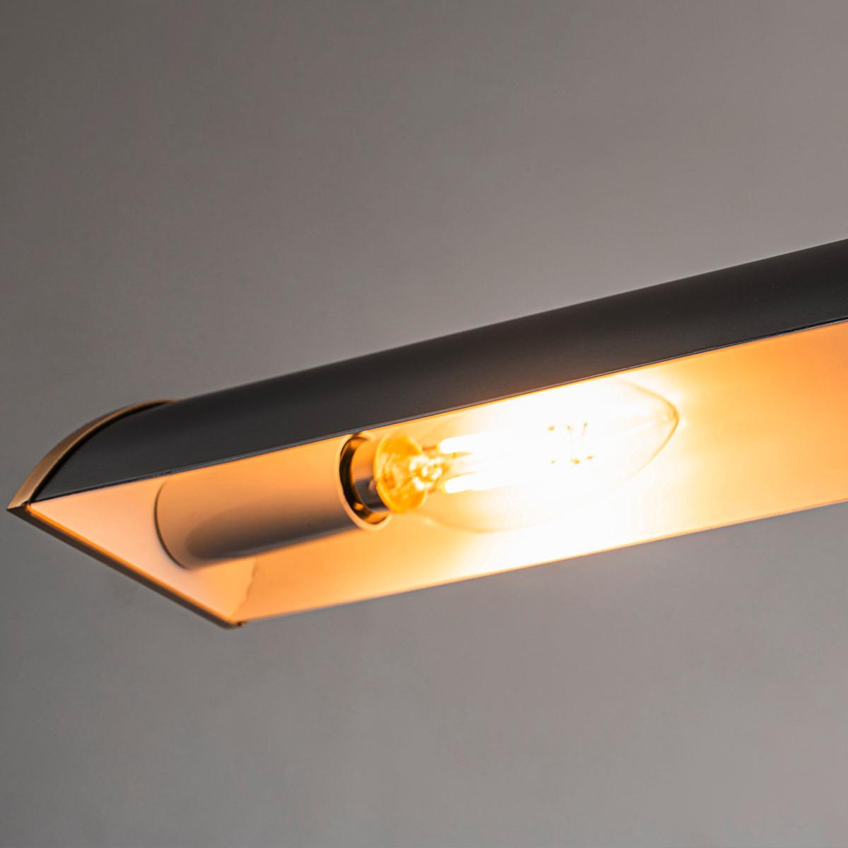 Képmegvilágító Lámpa Winchfield-Plm-Ab-Mb - fekete/sárgarézszínű, Konventionell, fém (12.7/44.5/31.8cm) - Elstead Lighting
