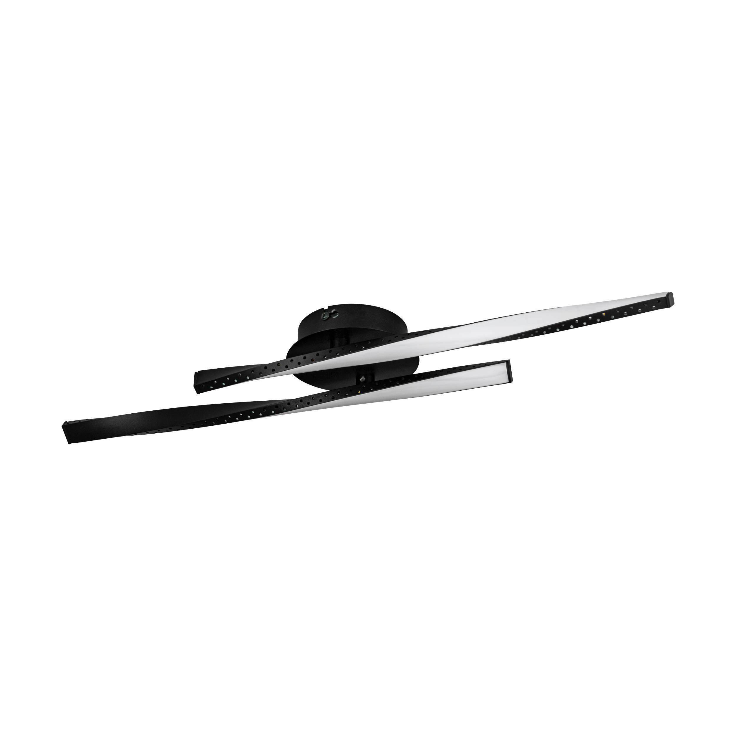 LED-Deckenleuchte 75685_adeje - Schwarz/Weiß, Design, Kunststoff/Metall (59/10/6cm) - Eglo