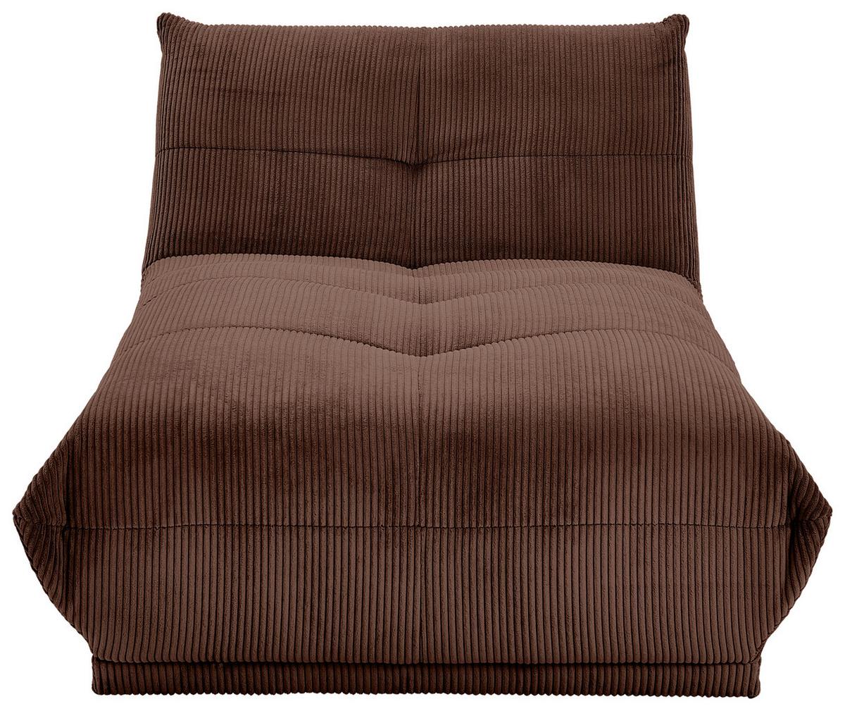 Modul Sofa Giselle Ottomane B: 105 Cm Cord Braun - Braun, Trend, Textil (105/80/185cm) - Livetastic