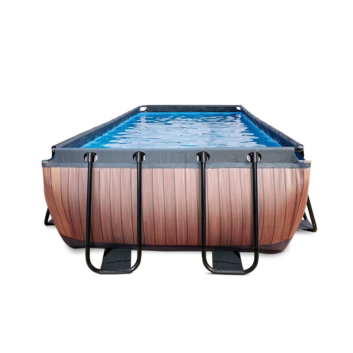 Pool-set Exit Wood Pool - Braun, KONVENTIONELL, Kunststoff (400/200/100cm) - EXIT Toys
