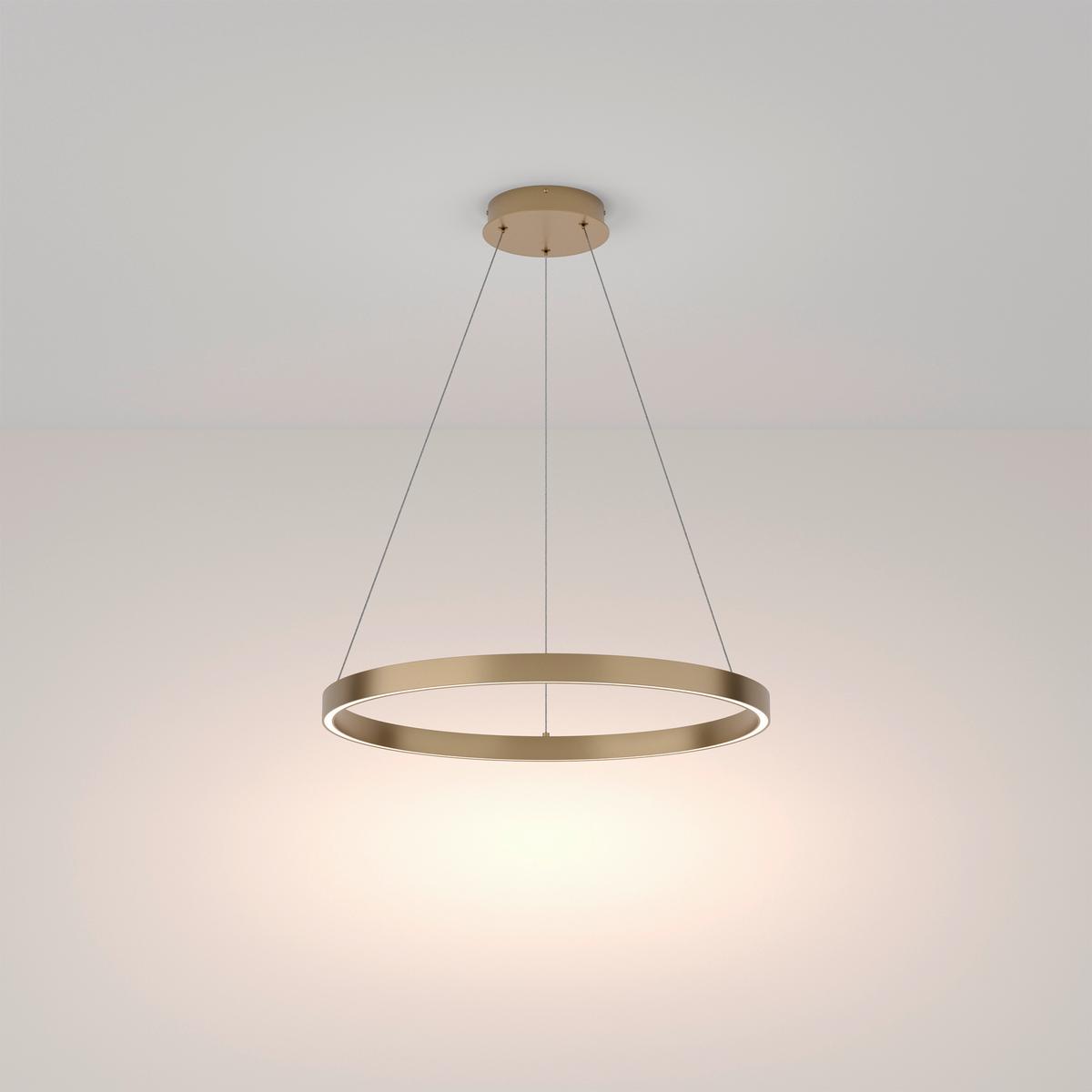 Pendelleuchte Rim - Messingfarben, Trend, Metall (60/60/120cm) - MAYTONI