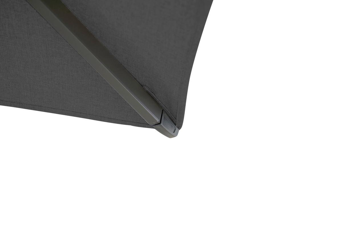 Ampelschirm Bl: 300x300cm Anthrazit - Anthrazit, MODERN, Textil/Metall (300/300cm) - Siena Garden