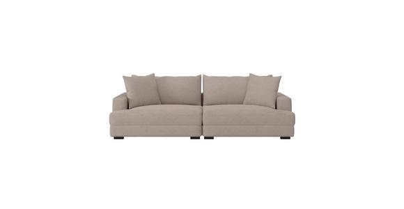 Megasofa Pelle-Megasofa - Wengefarben/Perlmutt, Trend, Textil (261/124cm) - Luca Bessoni