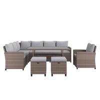 Lounge-garnitúra Porto  New - szürke, Modern, műanyag/textil (175/232cm) - Beldano