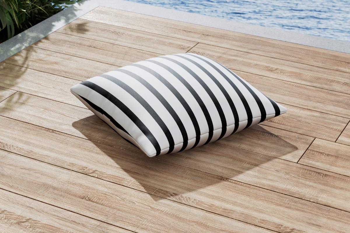 VENKOVNÍ POLŠTÁŘ GIADA - bílá/černá, Moderní, textil (45cm) - Bessagi Garden