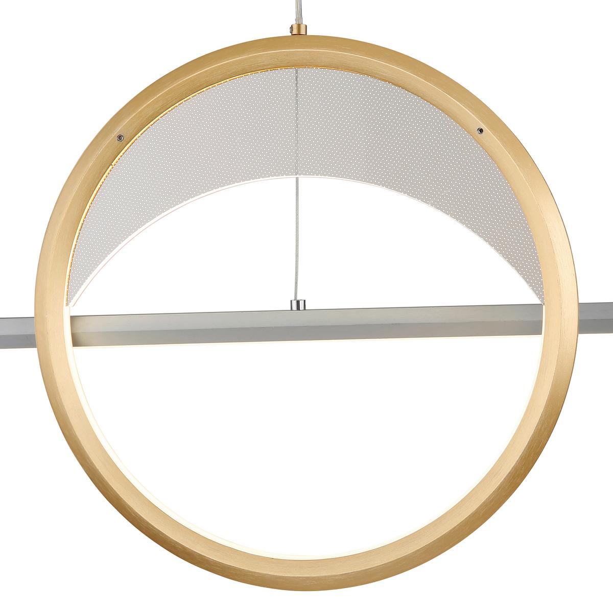 Led Függőlámpa 67333-40h - opál/aranyszínű, Design, műanyag/fém (120,4/10,5/120cm) - Globo