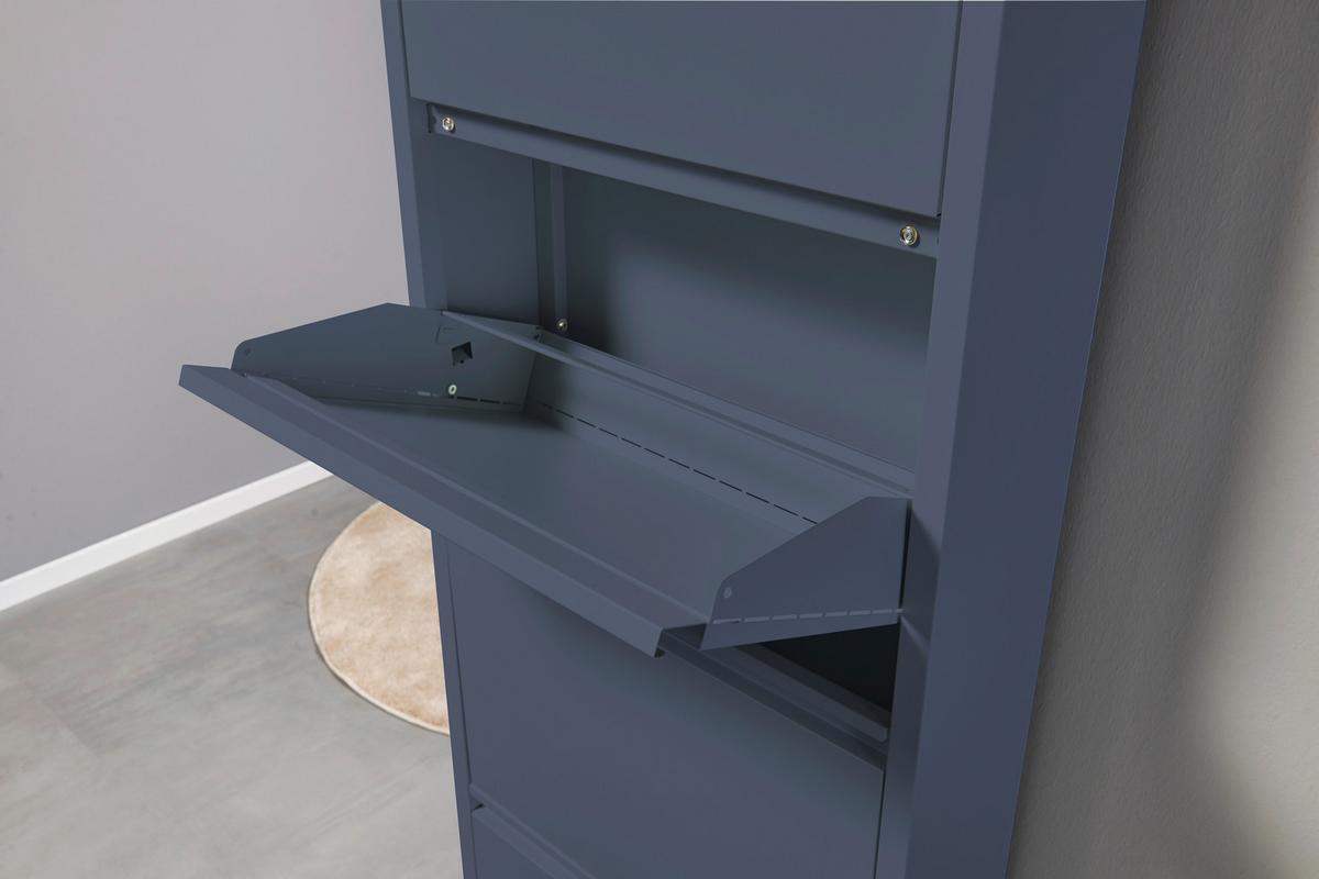 VÝKLOPNÁ SKRINKA NA TOPÁNKY BERT BLAU - modrá, Modern, kov (51/137/16cm) - Boxxx