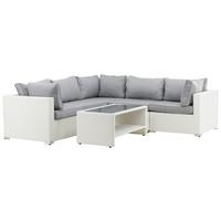 Loungegarnitur Amazon - Hellgrau, KONVENTIONELL, Kunststoff (87/249cm) - Gardenson