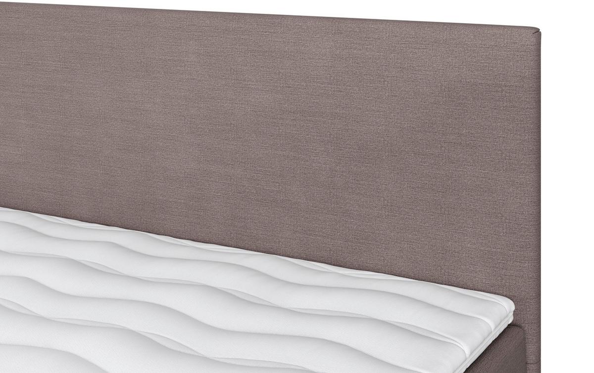 Boxbett mit Topper 180x200 Andorra - Taupe/Schwarz, MODERN, Holzwerkstoff/Textil (180/200cm) - MID.YOU