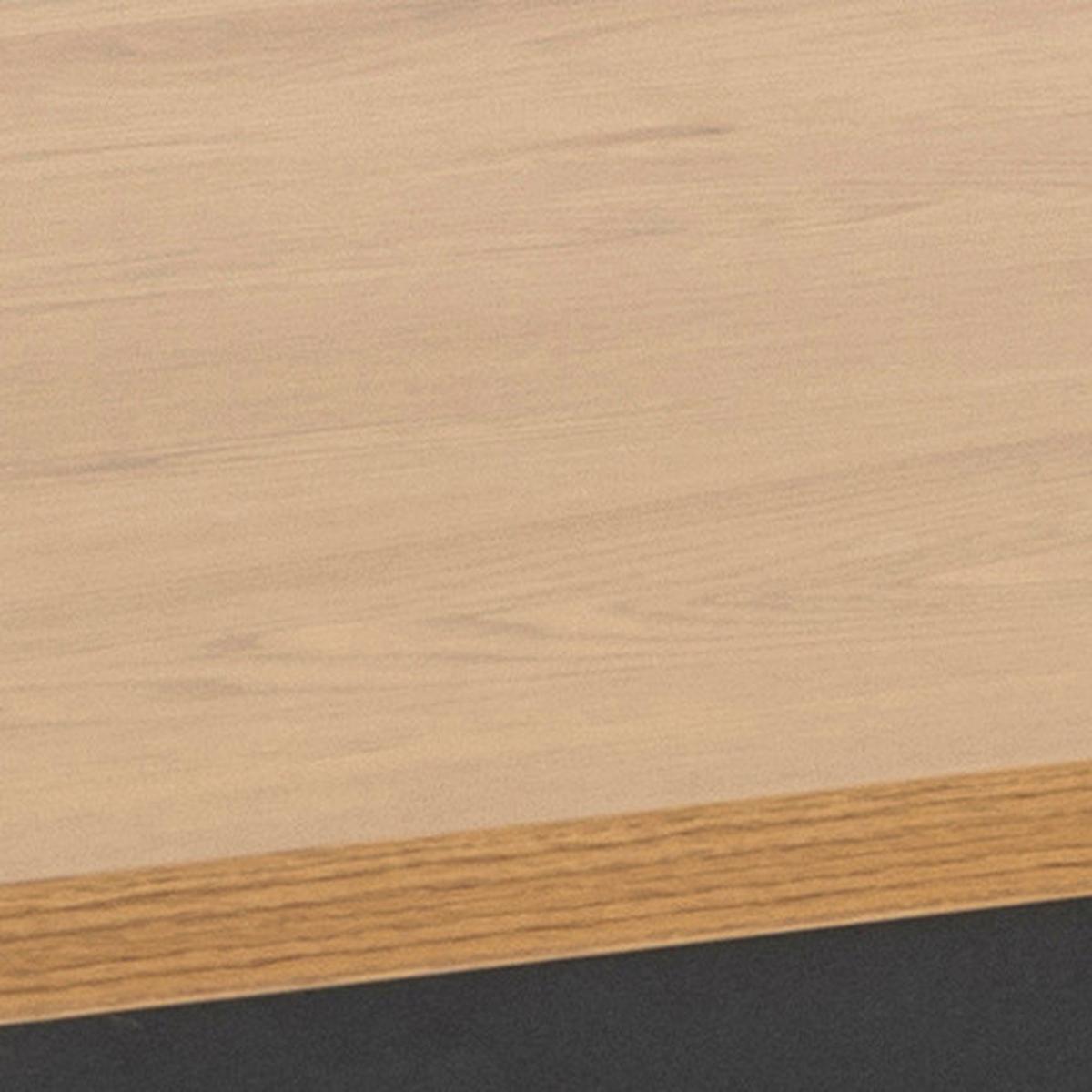 Esstisch Seaford 160x80 Cm Eiche Dekor/schwarz - Eichefarben/Schwarz, KONVENTIONELL, Holzwerkstoff/Metall (160/80/74cm) - MID.YOU