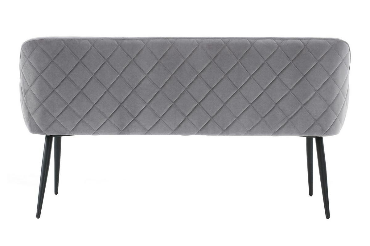 Sitzbank Grau B: 160 cm - Schwarz/Grau, MODERN, Textil (160/85/61cm) - Livetastic