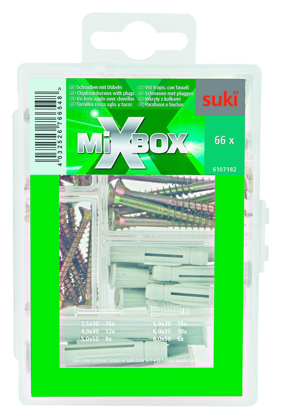 Csavar- Tipli Rendszerező Mixbox - ezüstszínű, fém - Suki