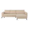 Ecksofa Mit Bettkasten Cloud Creme Cord 290x178 Cm - Creme, Trend, Textil (290/178cm)
