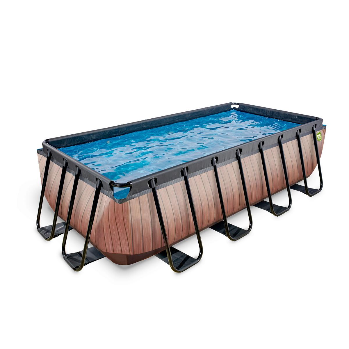 Pool-set Exit Wood Pool - Braun, KONVENTIONELL, Kunststoff (400/200/100cm) - EXIT Toys