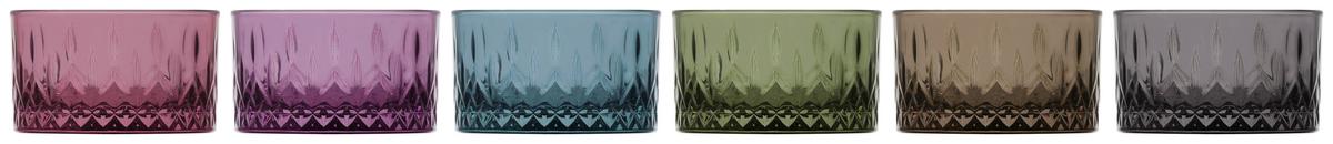 Snack Tál Szett Arnold 6 Darabos - lila/barna, Basics, Üveg (9.6/5.5cm) - James Wood