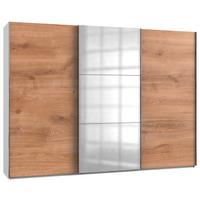 Schwebetürenschrank B: 300 Cm Level, Weiß/eiche Dekor - Eichefarben/Weiß, MODERN, Holzwerkstoff (300/216/65cm) - MID.YOU