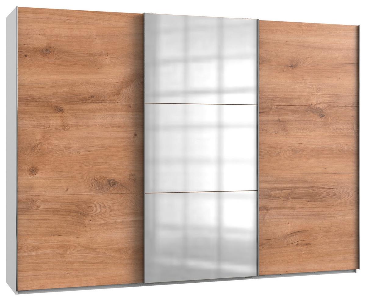 Schwebetürenschrank B: 300 Cm Level, Weiß/eiche Dekor - Eichefarben/Weiß, MODERN, Holzwerkstoff (300/216/65cm) - MID.YOU