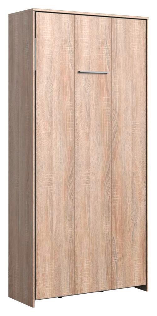 Schrankbett Mit Lattenrost 90x200 Juist, Eiche Dekor - Eichefarben, KONVENTIONELL, Holz/Holzwerkstoff (90/200cm) - MID.YOU