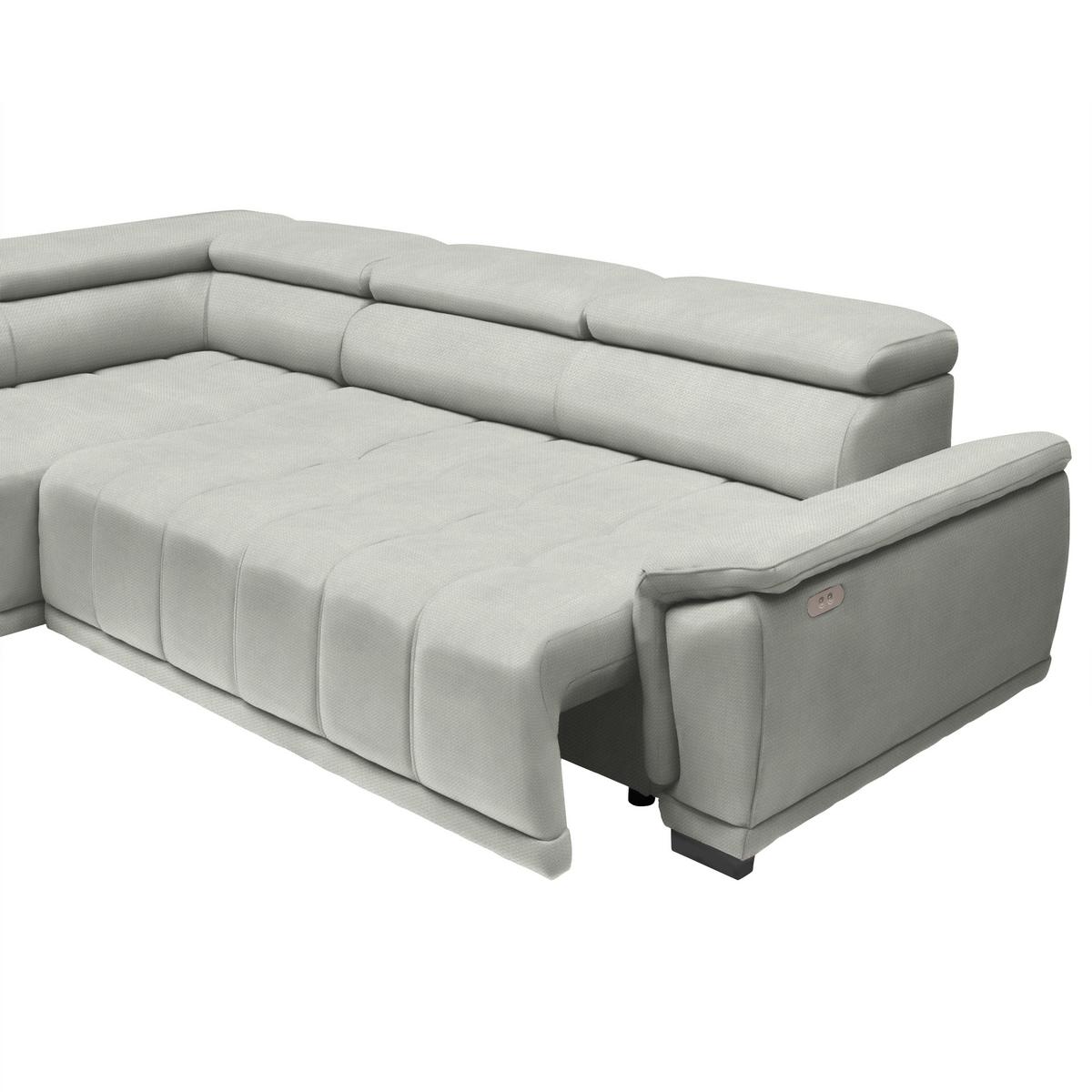 Rohová sedačka GRINALDI, levá, písková - černá/pískové barvy, Moderní, textil/plast (206/283cm) - Premium Living