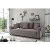2-sitzer-sofa Mit Schlaffunktion Maureen B:250cm - Dunkelgrau/Schwarz, KONVENTIONELL, Textil (247/95/125cm) - MID.YOU