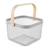 Univerzálny košík BETTY - sivá, Modern, kov/drevo (26.8/25.5/17.5cm) - Mömax