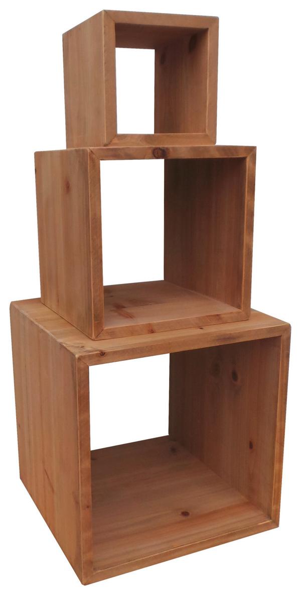Dreiteiliges Wandregal-Set aus Echtholz entdecken