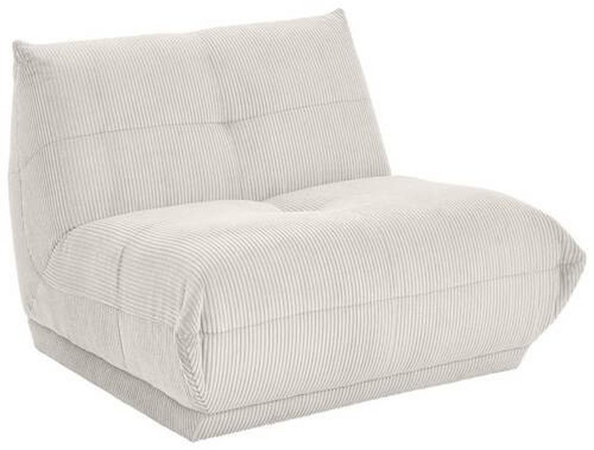 Modul Sofa Giselle 2er Sofa B: 105 Cm Cord Weiß - Weiß, Trend, Textil (105/80/112cm) - Livetastic