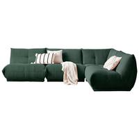 Ecksofa Giselle Dunkelgrün S: 315x210 cm - Dunkelgrün, Trend, Textil (315/210cm) - Livetastic