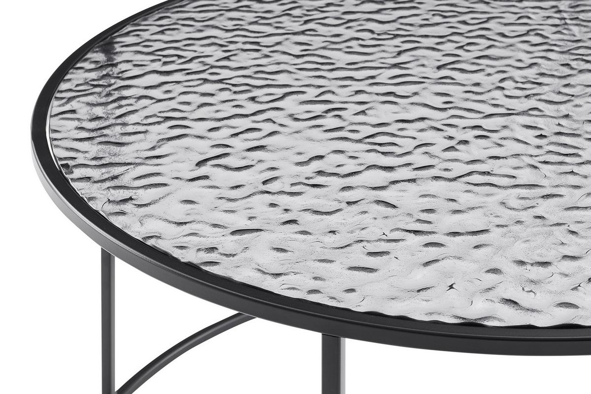 Couchtisch Schwarz D: 80 Cm - Schwarz, Design, Glas/Metall (80/80/45cm) - Livetastic