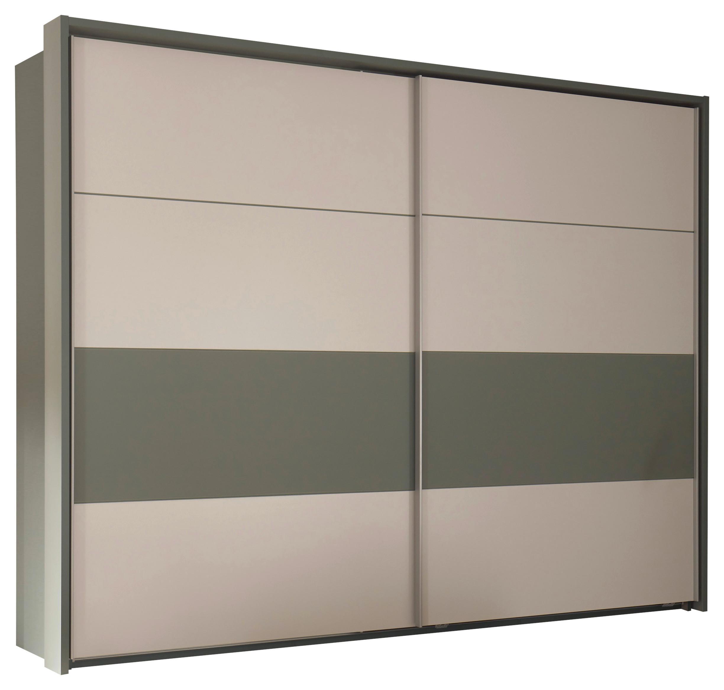 Skříň S Posouvacími Dveřmi Modeste - šalvějově zelená/světle šedá, Moderní, kov/kompozitní dřevo (270/210/60cm)