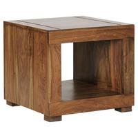 Konferenční stolek Mumbai masiv - barvy sheesham, Design, dřevo (50/50/45cm) - MID.YOU