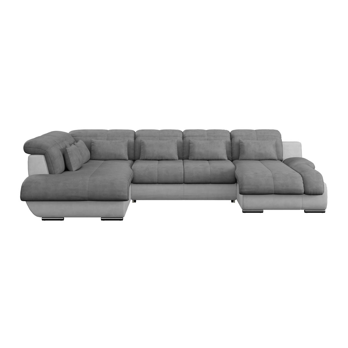 Sedací souprava MULTI, levá, světle šedá / tmavě šedá barva - světle šedá/tmavě šedá, Moderní, kov/textil (228/345/184cm) - Luca Bessoni