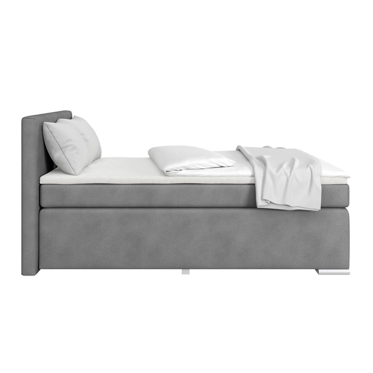 Boxspringbett Mira 1 - Dunkelgrau, Basics, Holz/Kunststoff (140/200cm)