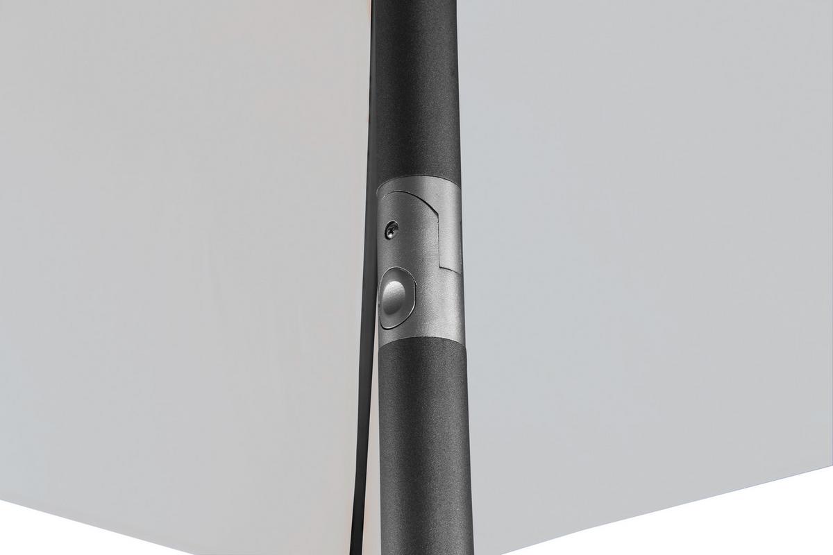 Sonnenschirm BxHxT: 250x258x250 cm Anthrazit/Grau - Anthrazit/Grau, KONVENTIONELL, Textil/Metall (250/250cm) - Siena Garden